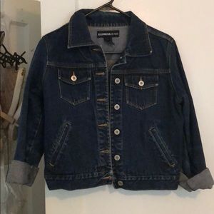 Express dark denim jacket